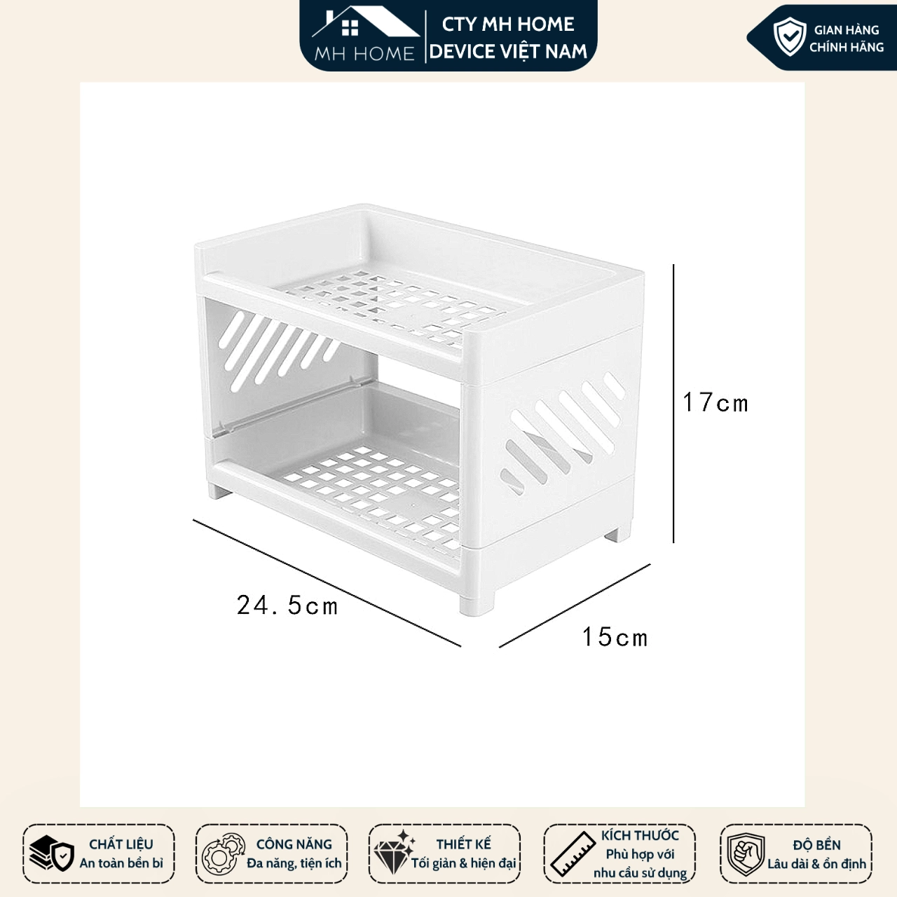 Kệ Nhựa Mini 2 Tầng Hàn Quốc Đựng Đồ Đa Năng Siêu Xinh Kệ Xếp Gọn Trang Trí Để Bàn Đồ